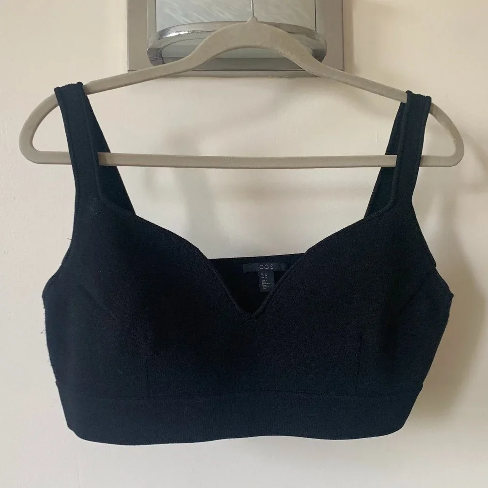 COS Black Crop Top - Picture 2 of 10